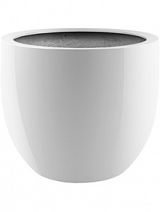 Кашпо Argento egg pot shiny white 54 см.