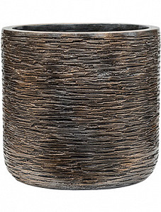 Кашпо Luxe lite universe wrinkle cylinder bronze 31 см.