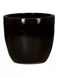 Кашпо Plain couple black shiny 49 см