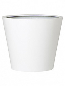 Кашпо Fiberstone glossy white bucket l